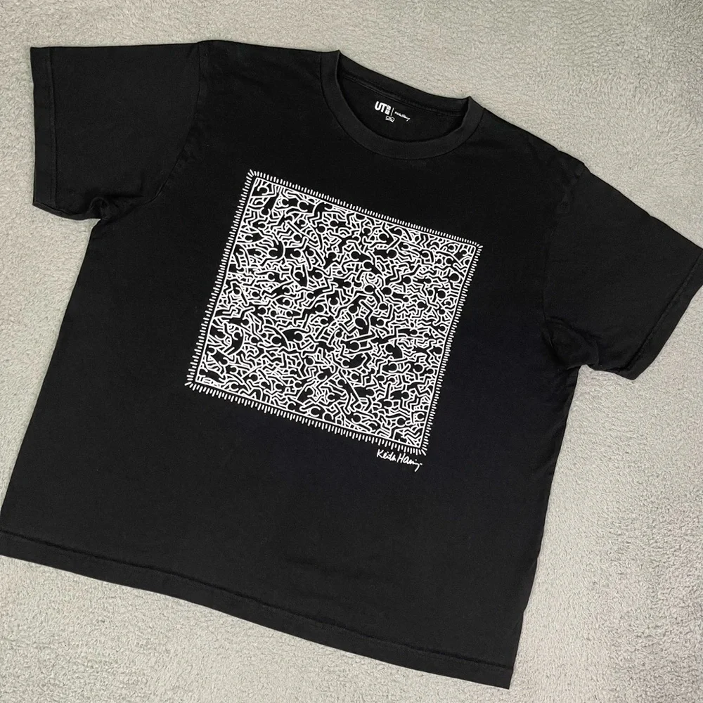American Vintage Black and White Graphic Tee - Picture 1 of 4
